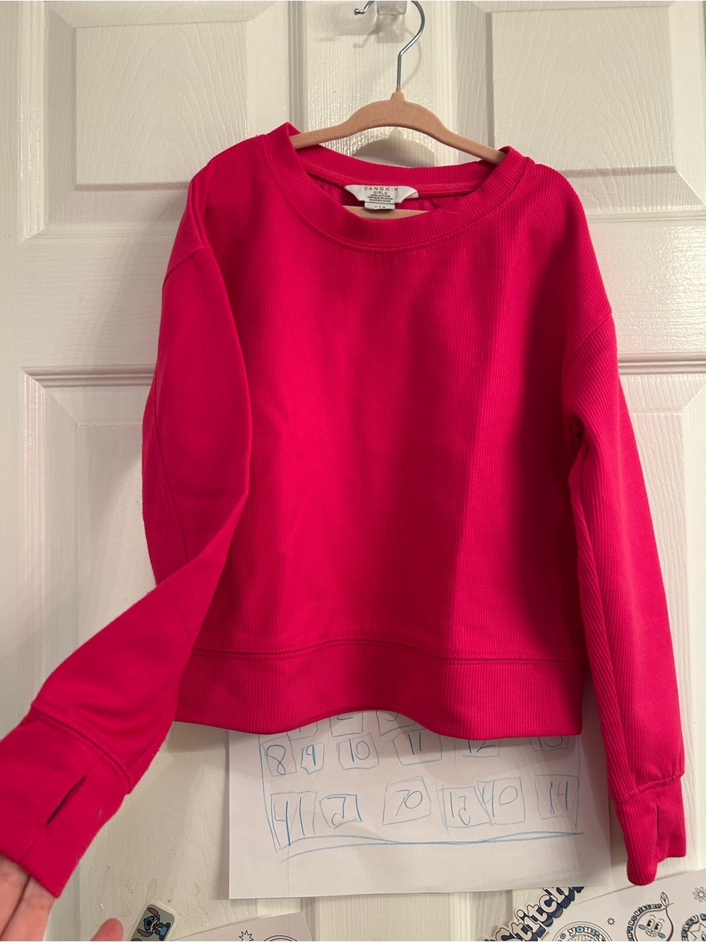 Danskin Girls Bright Pink Crewneck Pullover
